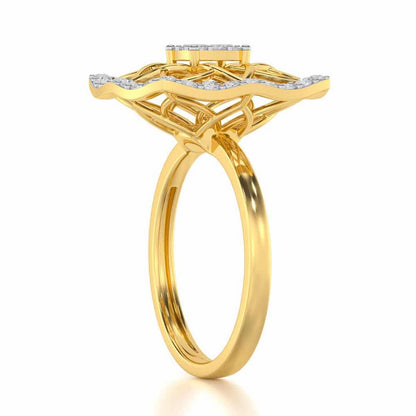 Chic Charm Silver Ring - Yellow Gold - Image 3