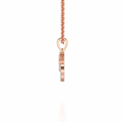 Child Feet Silver Pendant - Rose Gold - Image 4
