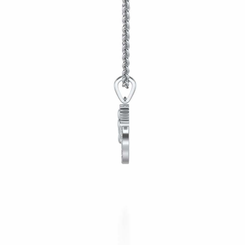 Child Feet Silver Pendant - White Gold - Image 4
