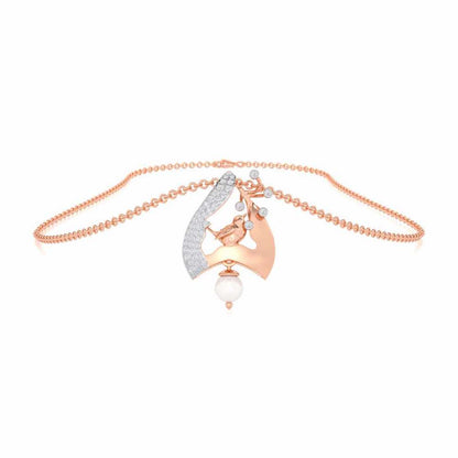 Chirp Silver Pendant - Rose Gold - Image 3