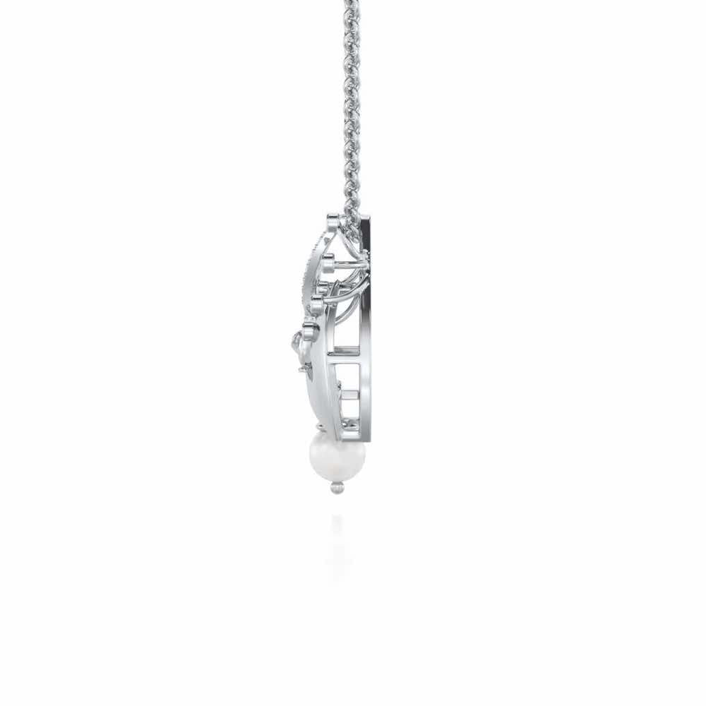 Chirp Silver Pendant - White Gold - Image 4