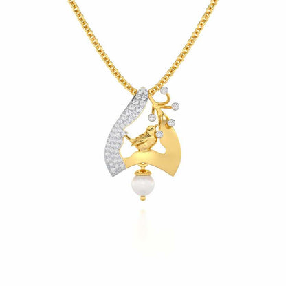 Chirp Silver Pendant - Yellow Gold - Image 1
