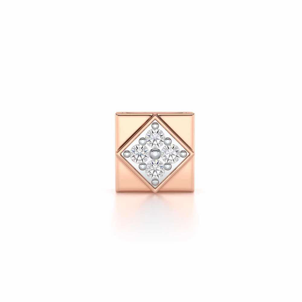 Chivalry Silver Men Stud - Rose Gold - Image 1
