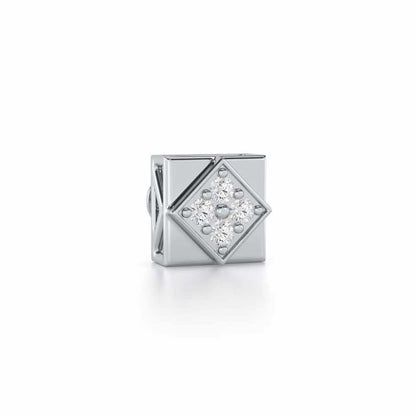 Chivalry Silver Men Stud - White Gold - Image 2