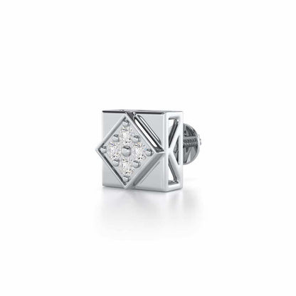Chivalry Silver Men Stud - White Gold - Image 3