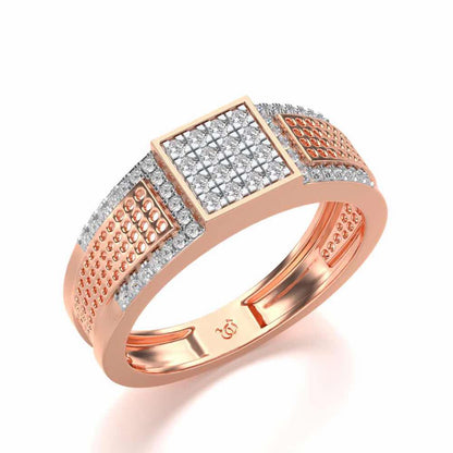 Chivilrous Silver Ring For Men - Rose Gold - Image 1