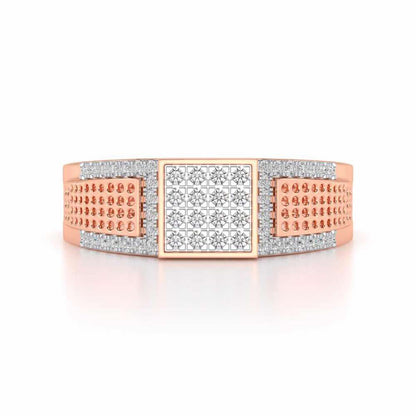 Chivilrous Silver Ring For Men - Rose Gold - Image 4