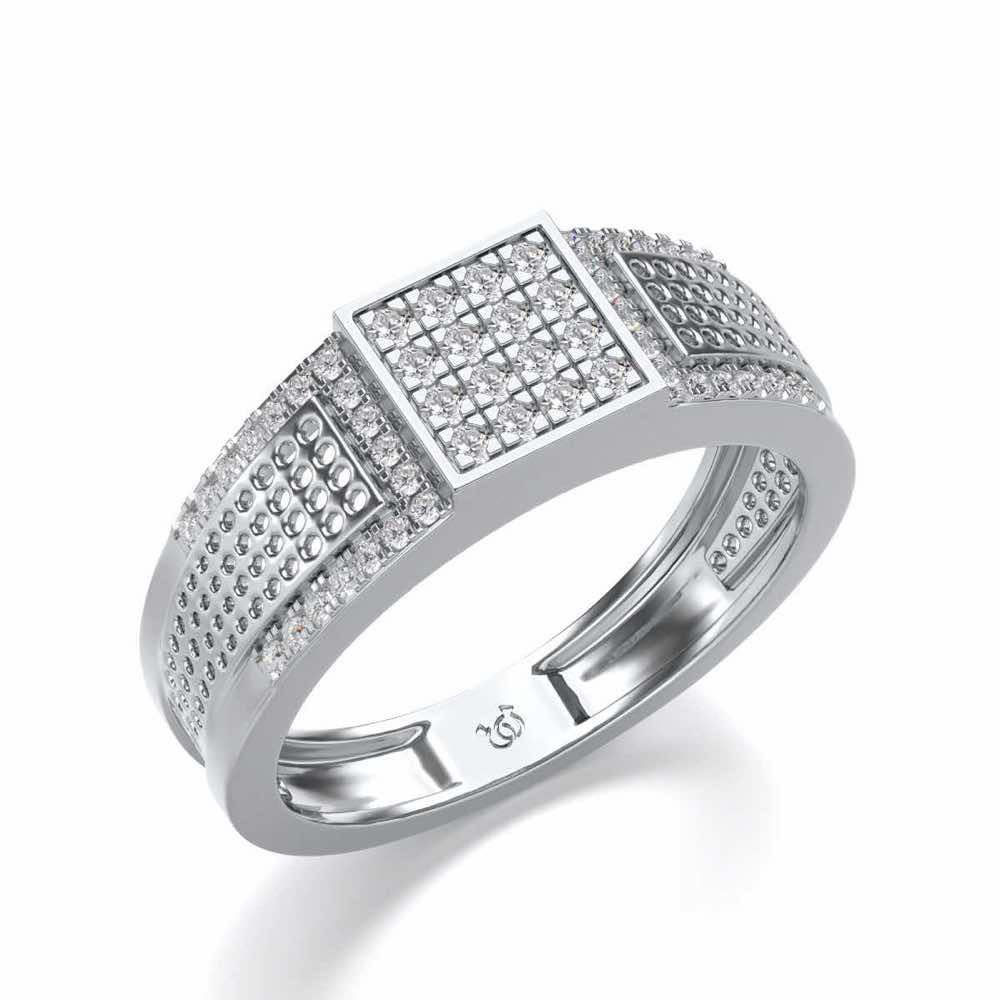 Chivilrous Silver Ring For Men - White Gold - Image 1