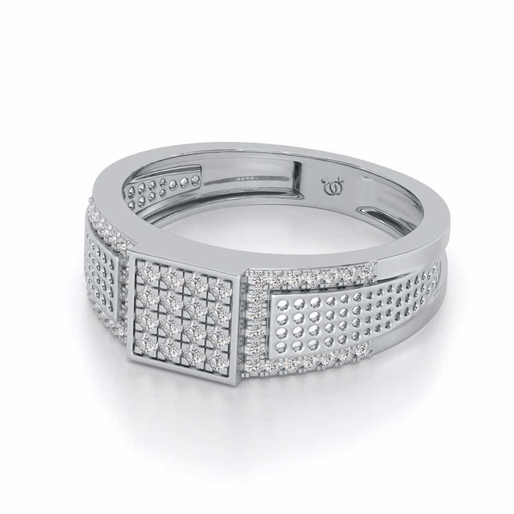 Chivilrous Silver Ring For Men - White Gold - Image 2