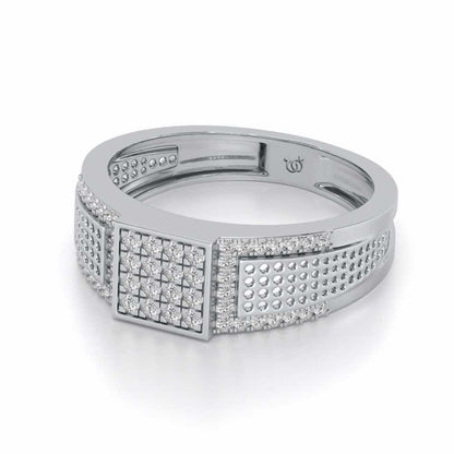Chivilrous Silver Ring For Men - White Gold - Image 2