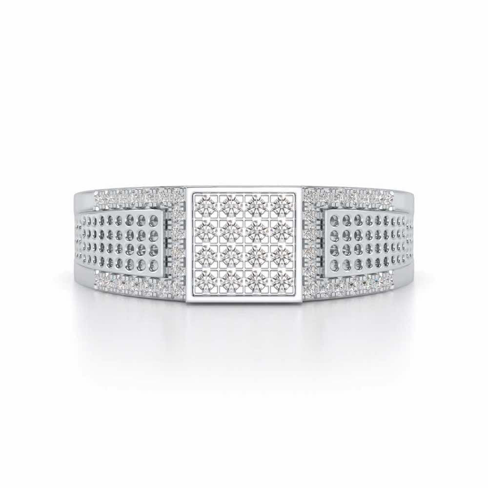 Chivilrous Silver Ring For Men - White Gold - Image 4