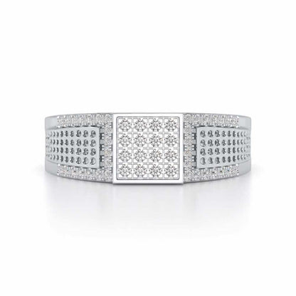 Chivilrous Silver Ring For Men - White Gold - Image 4