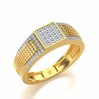 Chivilrous Silver Ring For Men - Yellow Gold - Image 1