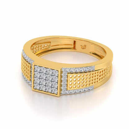 Chivilrous Silver Ring For Men - Yellow Gold - Image 2