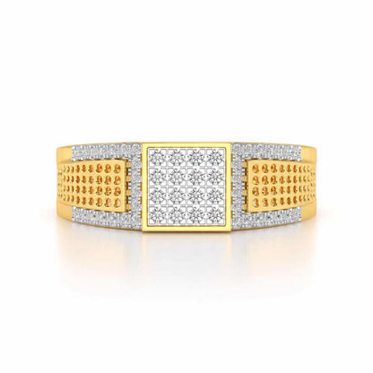 Chivilrous Silver Ring For Men - Yellow Gold - Image 4