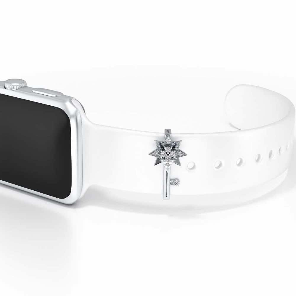 Chris Star Silver Watch Band - White Gold - Image 1
