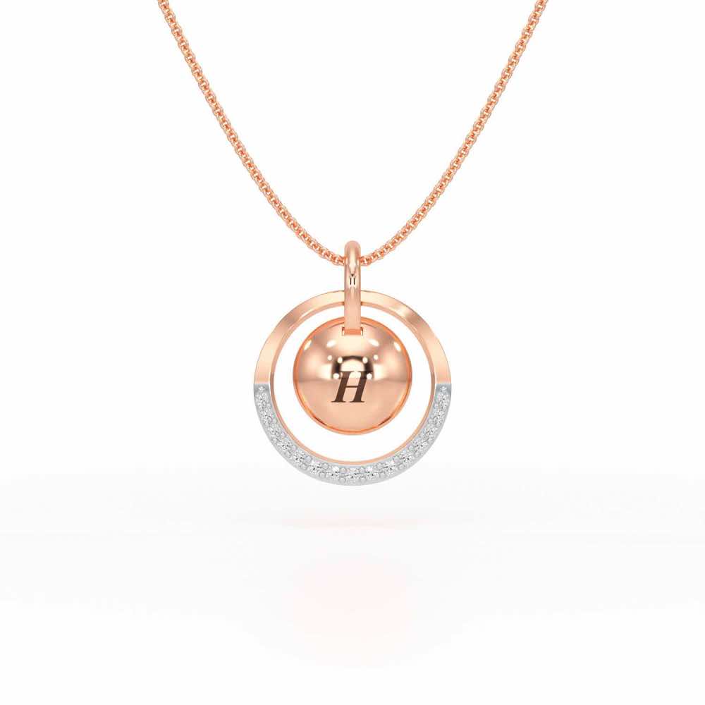 Circle Says Silver Pendant - Rose Gold - Image 1
