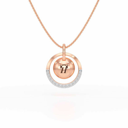 Circle Says Silver Pendant - Rose Gold - Image 1