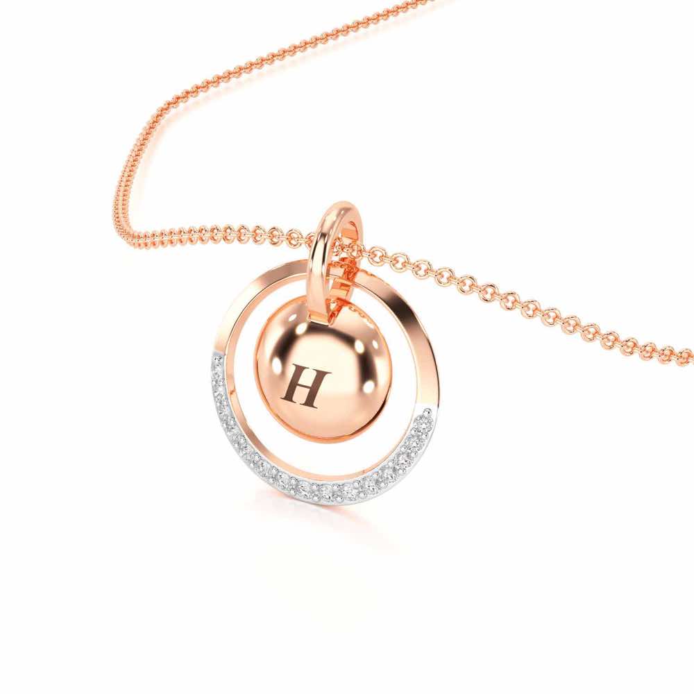 Circle Says Silver Pendant - Rose Gold - Image 2