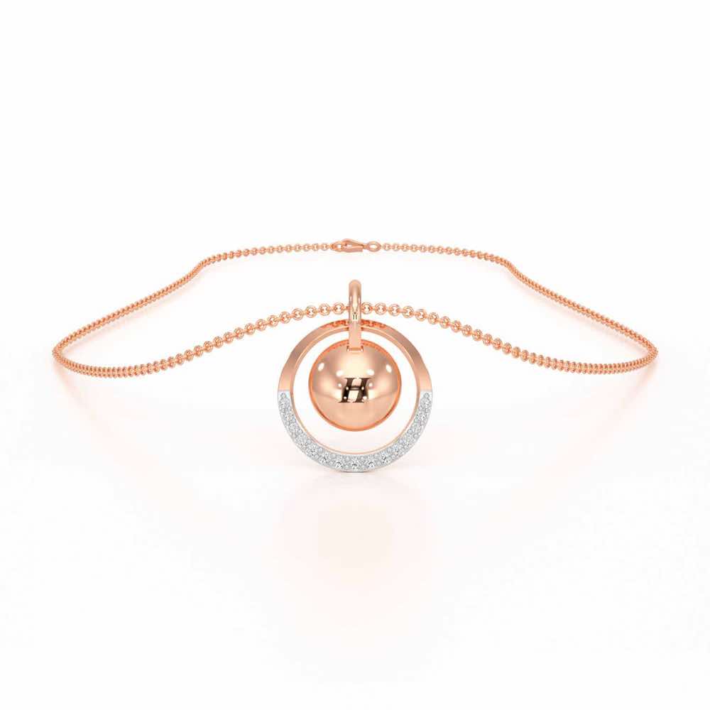 Circle Says Silver Pendant - Rose Gold - Image 3