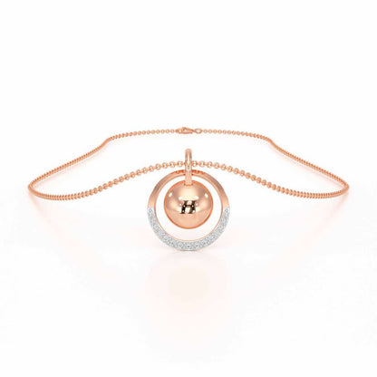 Circle Says Silver Pendant - Rose Gold - Image 3