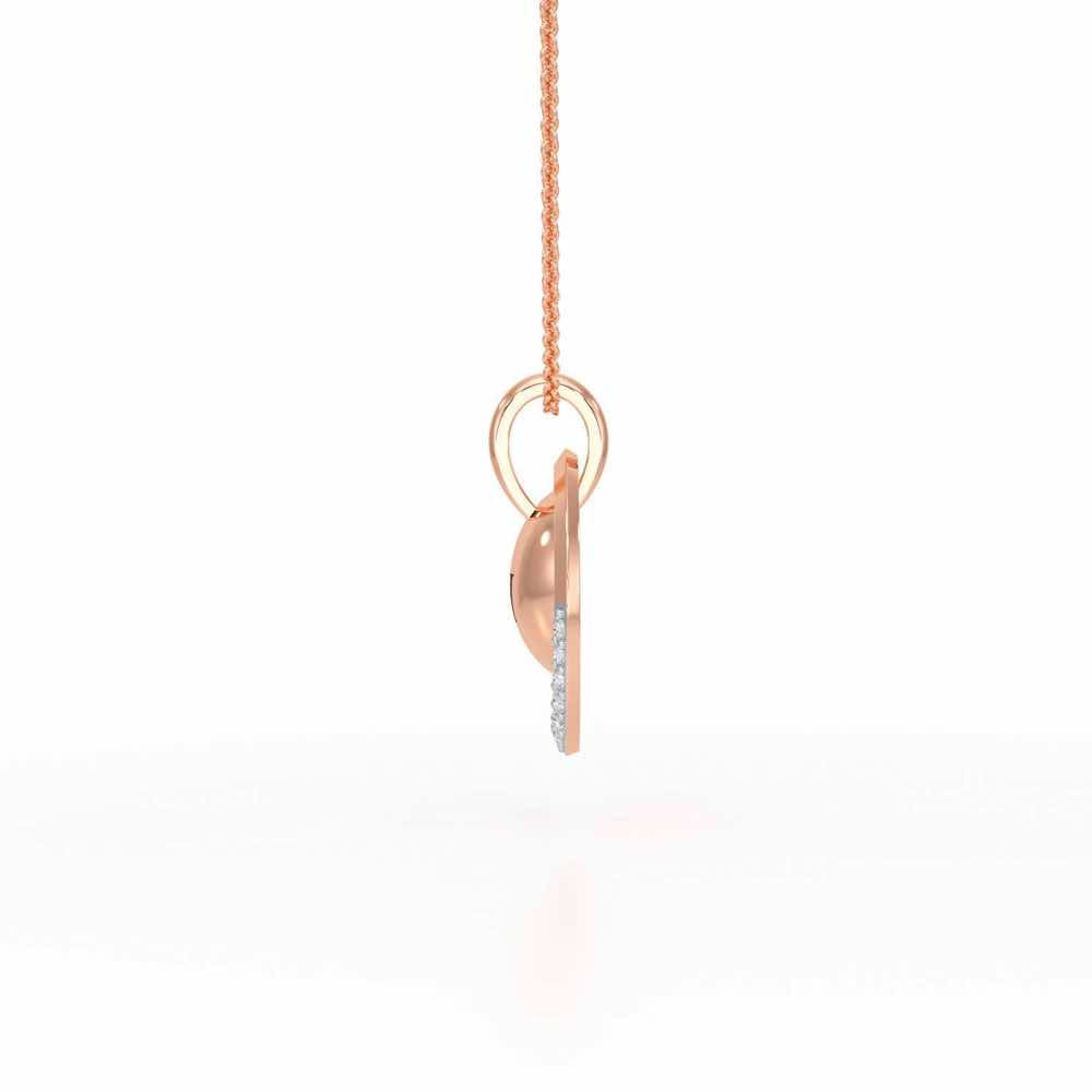 Circle Says Silver Pendant - Rose Gold - Image 4