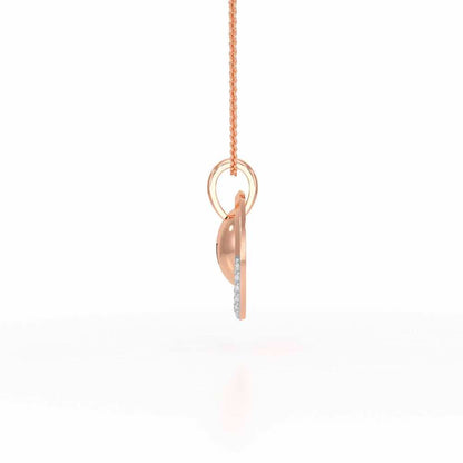 Circle Says Silver Pendant - Rose Gold - Image 4