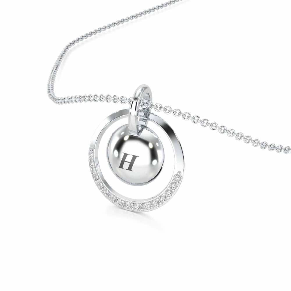 Circle Says Silver Pendant - White Gold - Image 2