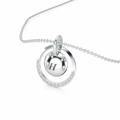 Circle Says Silver Pendant - White Gold - Image 2