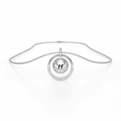 Circle Says Silver Pendant - White Gold - Image 3