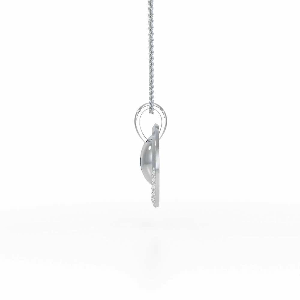 Circle Says Silver Pendant - White Gold - Image 4