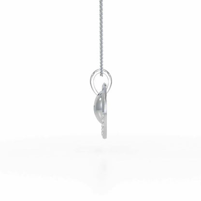 Circle Says Silver Pendant - White Gold - Image 4