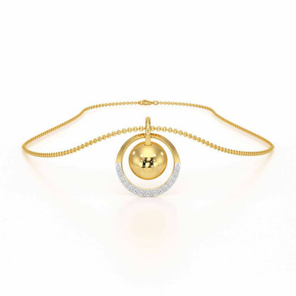 Circle Says Silver Pendant - Yellow Gold - Image 3