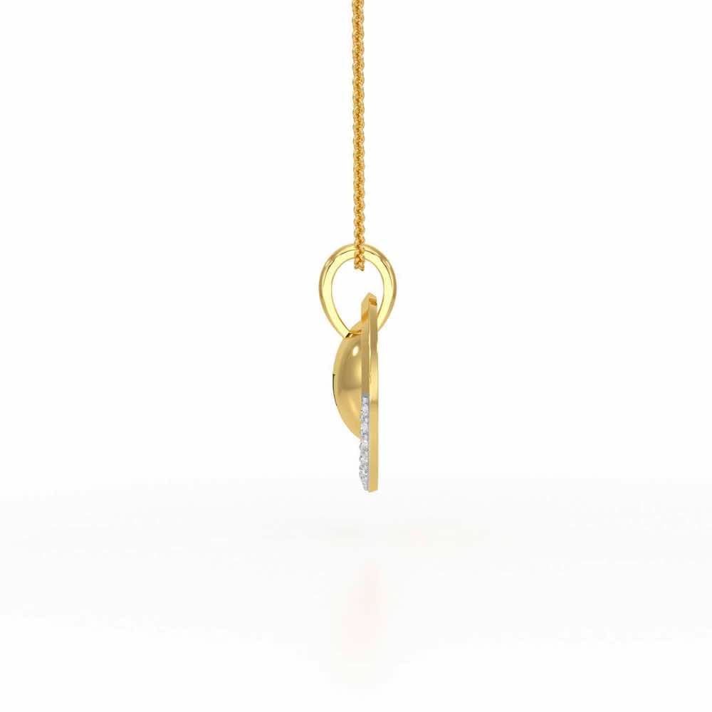 Circle Says Silver Pendant - Yellow Gold - Image 4