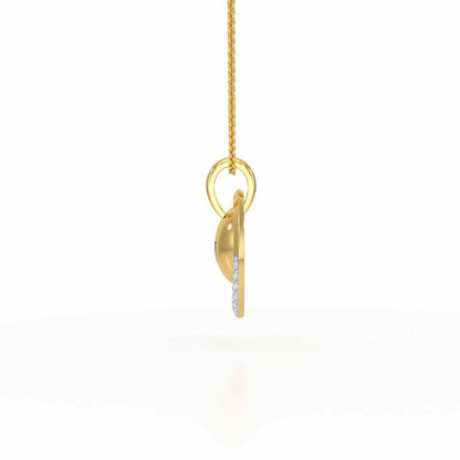 Circle Says Silver Pendant - Yellow Gold - Image 4