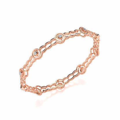 Circlice Silver Bangles - Rose Gold - Image 1