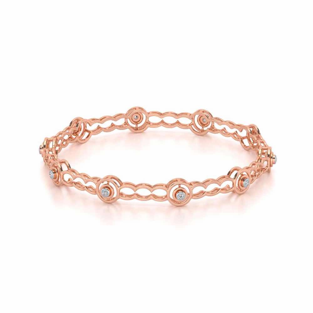 Circlice Silver Bangles - Rose Gold - Image 2