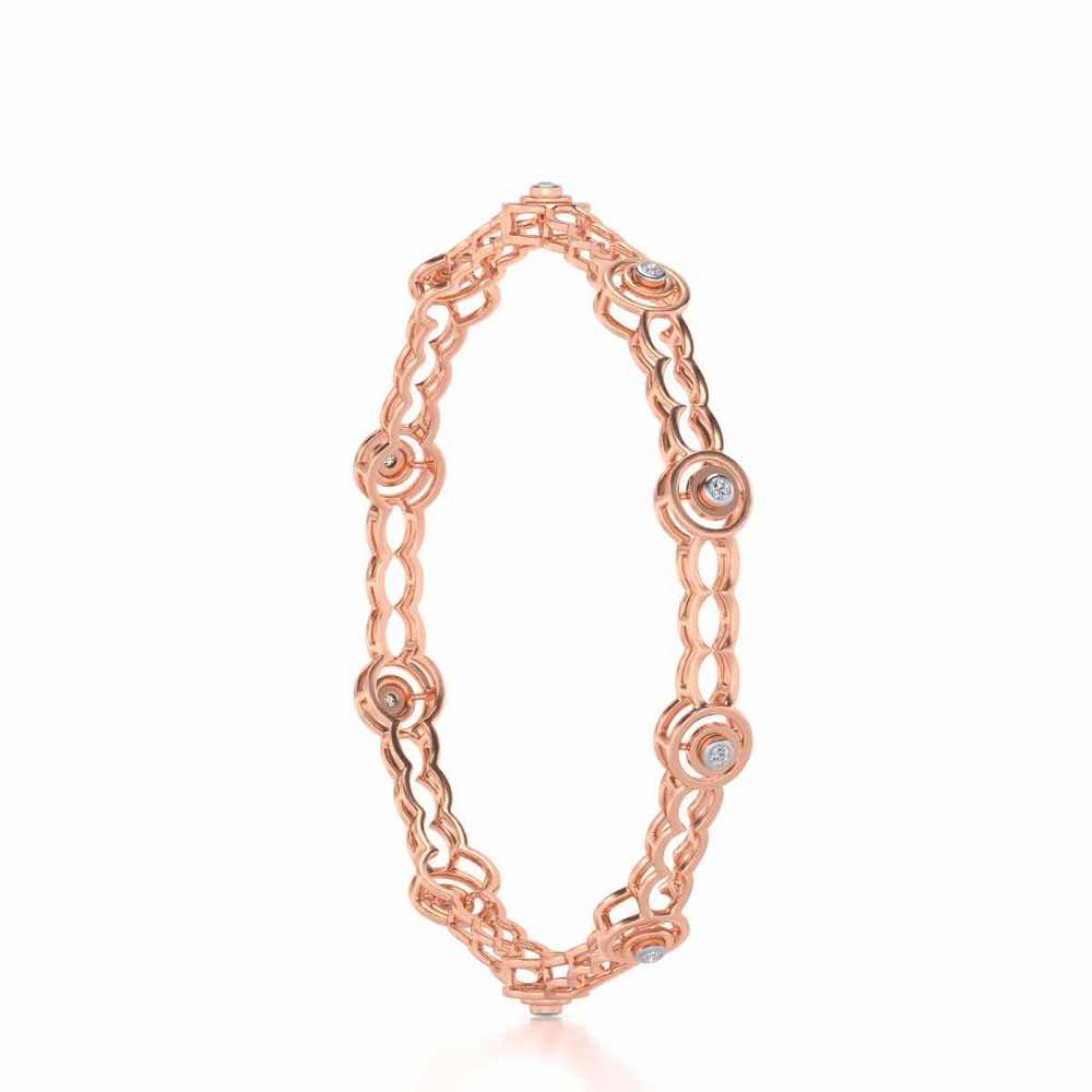 Circlice Silver Bangles - Rose Gold - Image 3