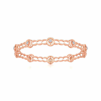 Circlice Silver Bangles - Rose Gold - Image 4