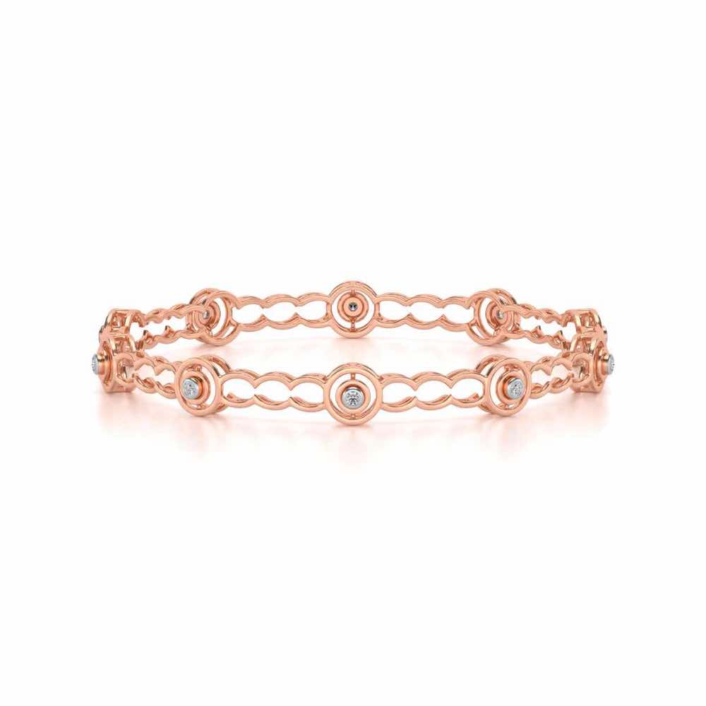 Circlice Silver Bangles - Rose Gold - Image 5