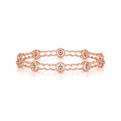 Circlice Silver Bangles - Rose Gold - Image 5
