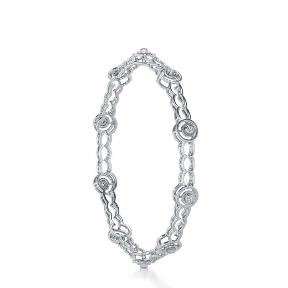 Circlice Silver Bangles - White Gold - Image 3