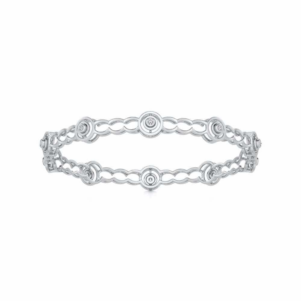 Circlice Silver Bangles - White Gold - Image 4