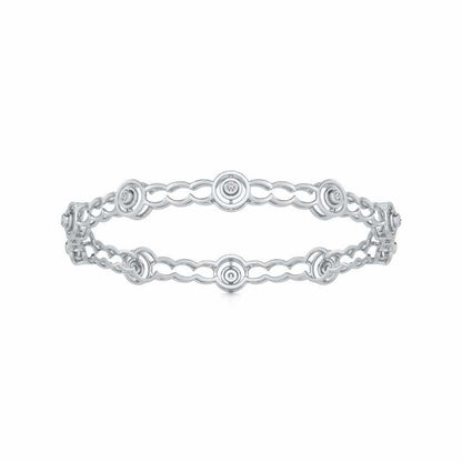 Circlice Silver Bangles - White Gold - Image 4