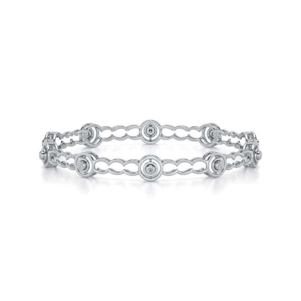 Circlice Silver Bangles - White Gold - Image 5