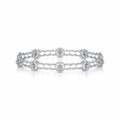 Circlice Silver Bangles - White Gold - Image 5