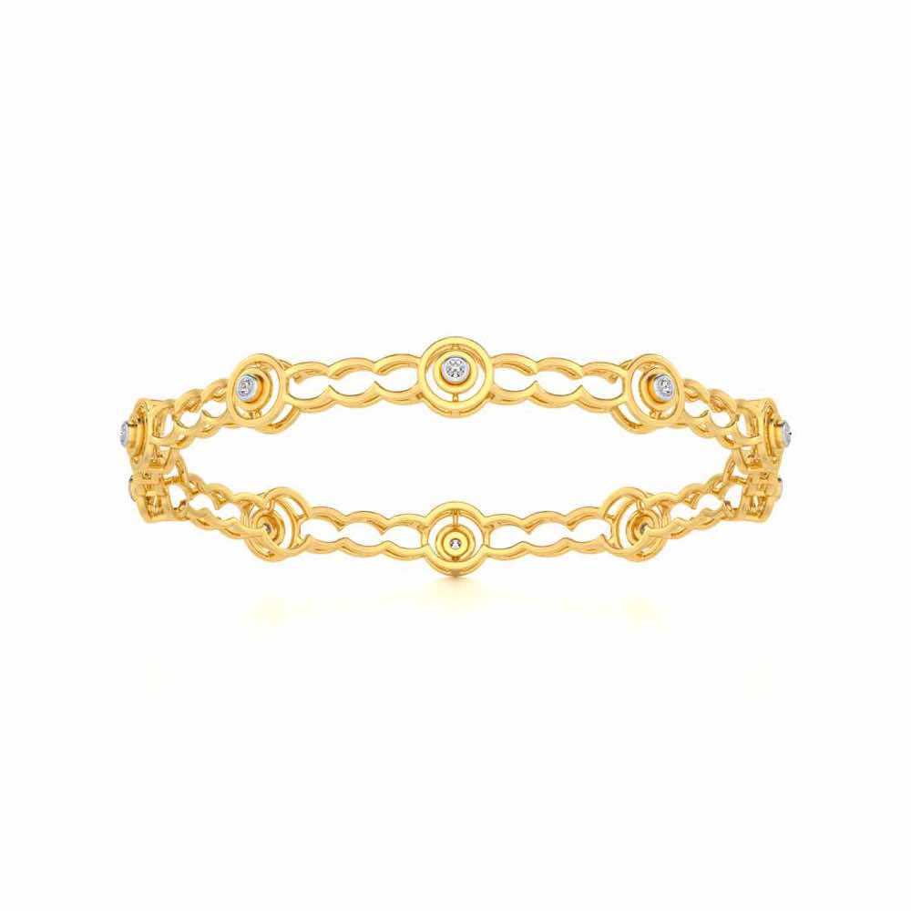 Circlice Silver Bangles - Yellow Gold - Image 4