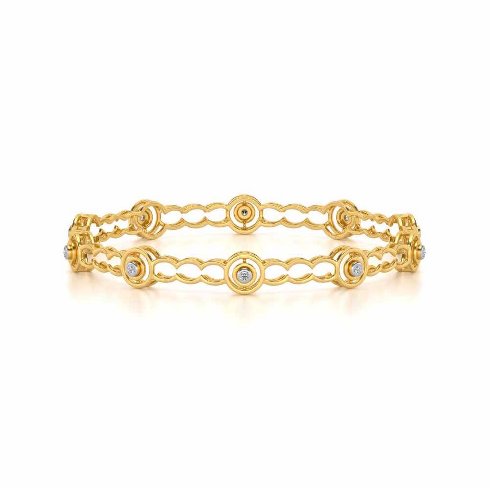 Circlice Silver Bangles - Yellow Gold - Image 5
