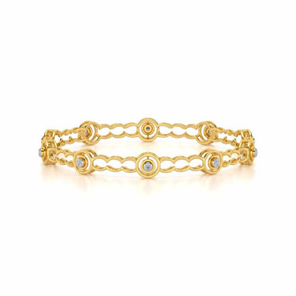Circlice Silver Bangles - Yellow Gold - Image 5