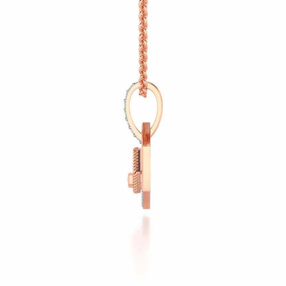 Circum-Hexa Silver Pendant - Rose Gold - Image 4